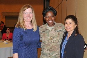 From l to r: Barb Carson, Associate Administrator for the U.S. Small Business Administration, Office of Veterans Business Development; Colonel in the U.S. Air Force Reserve; Lynnette Jones, founder of New Day Radio; Leila Mozaffari, Director, Orange County SBDC
