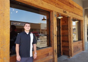 Brawley resident Josh Maness will use his Accion loan to cover start-up costs for his food delivery business. Pictured here outside of his client Inferno, Josh will be able to expand to more restaurants in Imperial County with the funds he received from Accion.