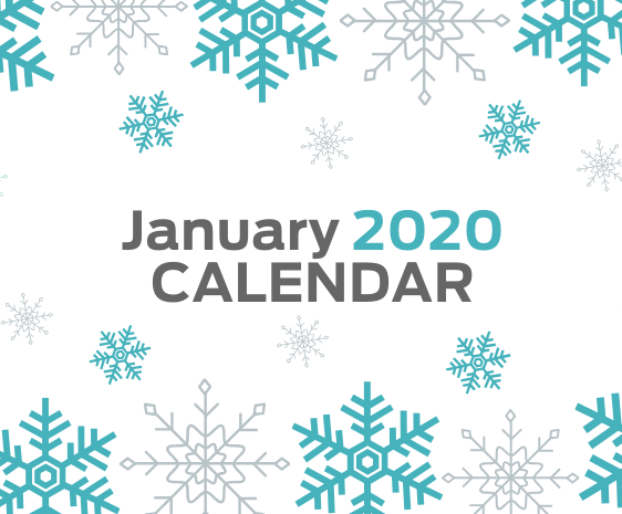 January calendar graphic