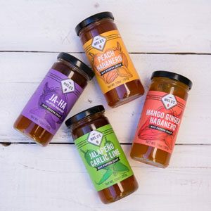 Photo of Mrs. G's 4 flavors of jellies