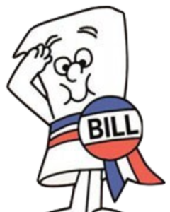 cartoon graphic of a bill