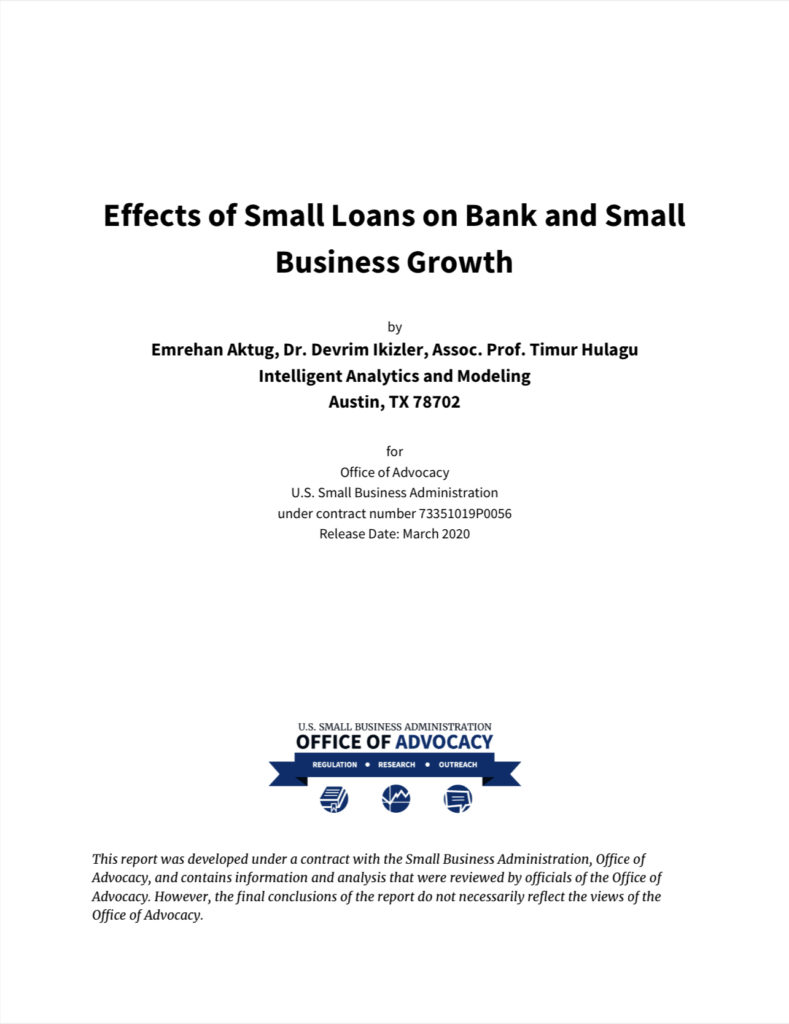 Effects of Small Loans on Bank and Small Business Growth