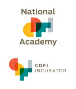 Graphic showing the logos of the National CDFI Academy and CDFI Incubator