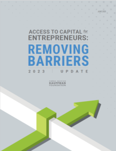 Cover page of report "Access to capital for entrepreneurs: Removing barriers"