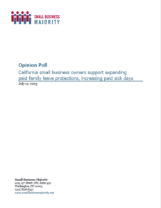 Cover page of Small Business Majority Opinion Poll