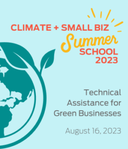 promo graphic for Technical Assistance for Green Businesses
