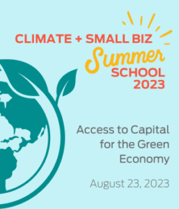 promo graphic for Access to Capital for the Green Economy