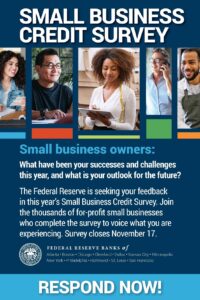 digital flyer for the Small Business Credit Survey