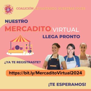 Flyer for Mercadito Virtual 2024