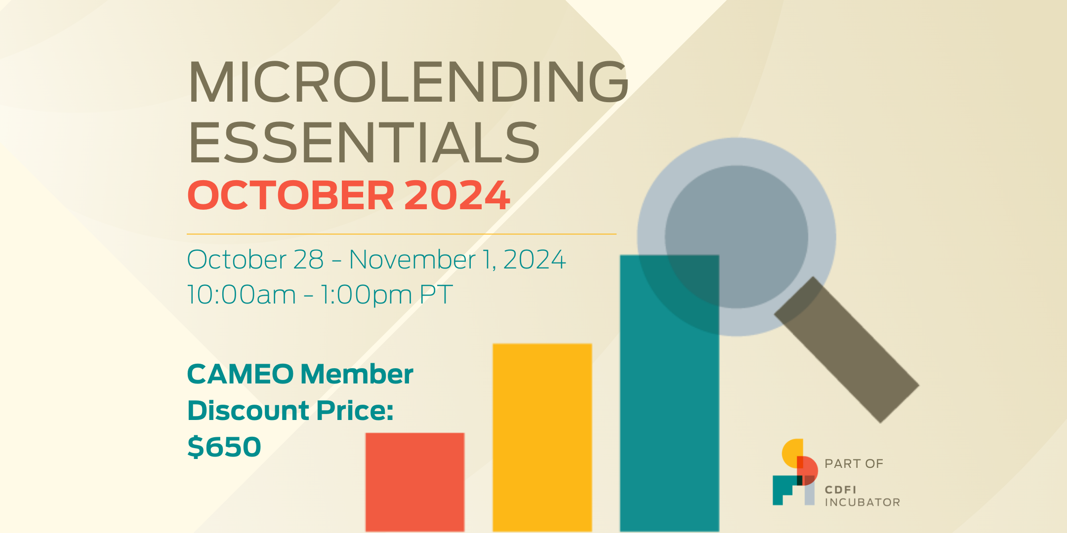 Microlending Essentials October 2024 - CAMEO Member Discount Price: $650