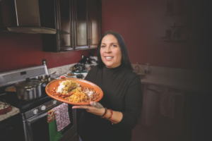 Cook: Laura Jardon makes vegan Mexican dishes. (Photo by David Sprague)