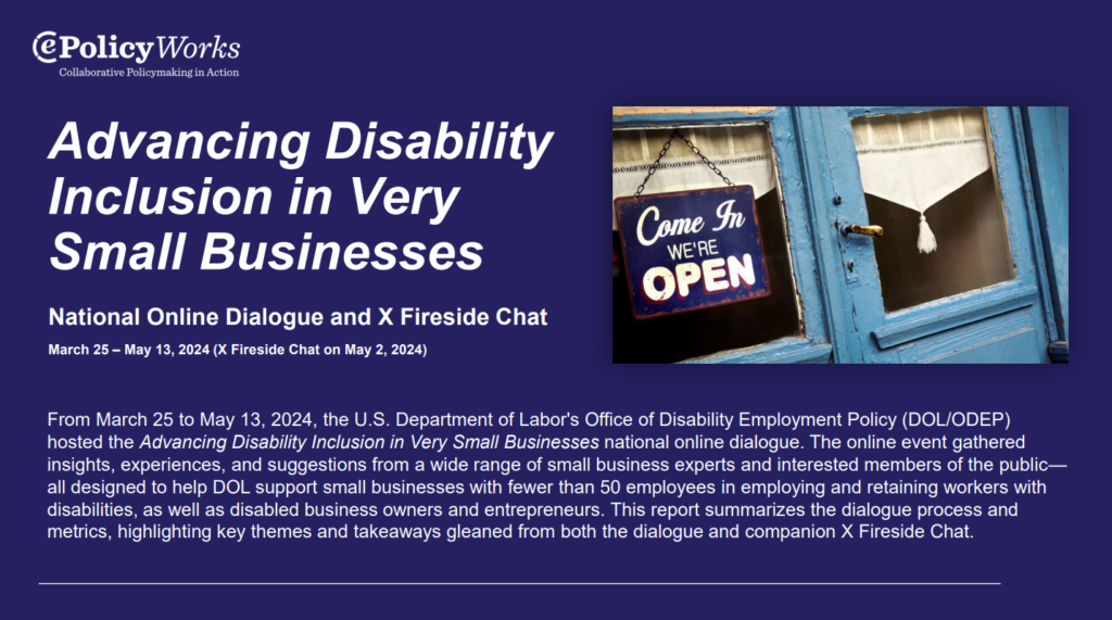 Advancing Disability Inclusion in Very Small Businesses