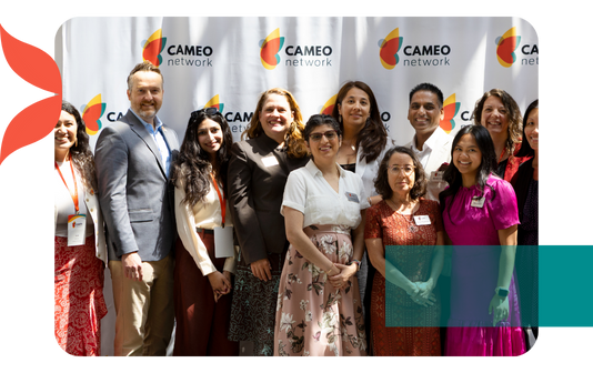 CAMEO Network staff Liza Rivera-Gonzalez, Mark Herbert, Sandra Flores, Emily Gasner, Daniela Fernandez-Ulen, Carolina Martinez, Heidi Pickman, Baldev Birk, Dara Dado, and Adriana Williams