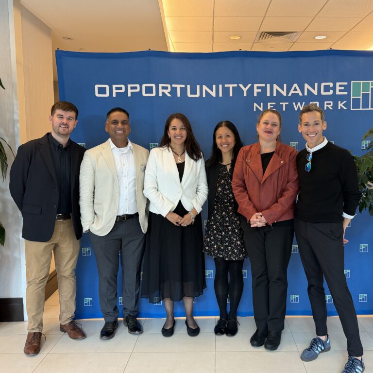 CAMEO Network staff Caleb Ostrander, Baldev Birk, Carolina Martinez, Adriana Williams, Emily Gasner, and Douglas Craven at the 2025 OFN Conference