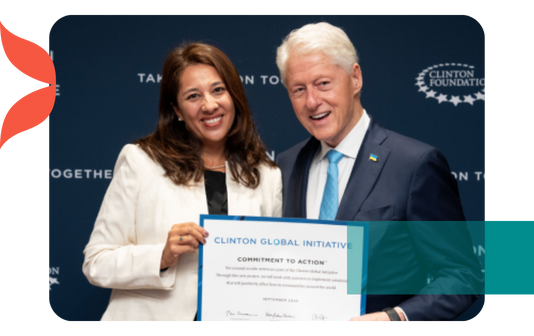 Carolina Martinez with Bill Clinton