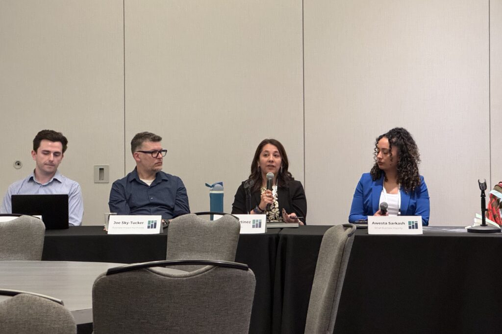 Carolina Martinez on a panel at SBFF 2026